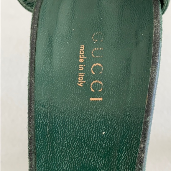 Green suede Gucci heels - Picture 7 of 12